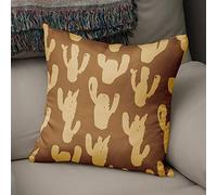 Bonamaison Decorative Cushion Cover Brown Tones, Throw Pillow Covers, Home Decorative Pillowcases for Livingroom, Sofa, Bedroom, Size:50x50 Cm - Designed and Manufactured in Turkey