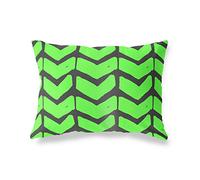 Bonamaison Decorative Cushion Cover Neon Green & Fume, Throw Pillow Covers, Home Decorative Pillowcases for Livingroom, Sofa, Bedroom, Size: 35x50 Cm - Designed and Manufactured in Turkey