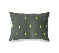 Bonamaison Decorative Cushion Cover Neon Yellow & Fume, Throw Pillow Covers, Home Decorative Pillowcases for Livingroom, Sofa, Bedroom, Size: 35x50 Cm - Designed and Manufactured in Turkey