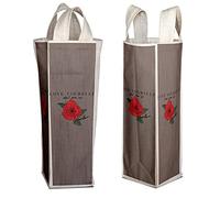 Bonamaison Digitally Printed 50% Cotton - 50% Polyester Wine Bag, Bottle Bag, Wine Bottle Covers, Wine Holder Bag, Size: 31 x 9 Cm