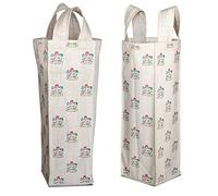 Bonamaison Digitally Printed 50% Cotton - 50% Polyester Wine Bag, Bottle Bag, Wine Bottle Covers, Wine Holder Bag, Size: 31 x 9 Cm
