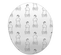 Bonamaison, Ergonomic Mouse Pad with Wrist Rest, Digital Printed Mouse Pad Anti-Tendon Sheath Problems, Non-Slip Base, for Office and Home, Size:20x23cm