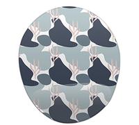 Bonamaison, Ergonomic Mouse Pad with Wrist Rest, Digital Printed Mouse Pad Anti-Tendon Sheath Problems, Non-Slip Base, for Office and Home, Size:20x23cm