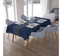 Bonamaison Kitchen Decoration, Tablecloth, Blue, 140 x 200 Cm - Designed and Manufactured in Turkey