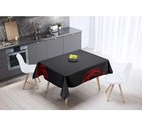 Bonamaison Kitchen Decoration, Tablecloth, Red Black, 140 x 140 Cm - Designed and Manufactured in Turkey