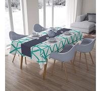Bonamaison Kitchen Decoration, Tablecloth, Turquoise, White, 140 x 200 Cm - Designed and Manufactured in Turkey