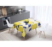 Bonamaison Le Jardin du Lin Kitchen Decoration, Tablecloth, 140 cm x 140 cm, Designed and Manufactured in Turkey