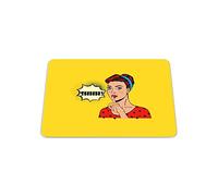 Bonamaison, Pop Art Digital Print Rectangle Mouse Mat, Non-slip Base, Office and Home, Size: 22x18cm