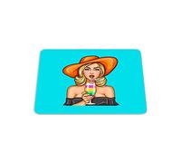 Bonamaison, Pop Art Digital Print Rectangle Mouse Mat, Non-slip Base, Office and Home, Size: 22x18cm