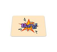 Bonamaison, Pop Art Digital Print Rectangle Mouse Mat, Non-slip Base, Office and Home, Size: 22x18cm
