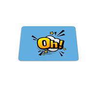 Bonamaison, Pop Art Digital Print Rectangle Mouse Mat, Non-slip Base, Office and Home, Size: 22x18cm