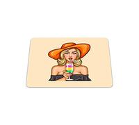 Bonamaison, Pop Art Digital Print Rectangle Mouse Mat, Non-slip Base, Office and Home, Size: 22x18cm