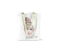 Bonamaison Printed Tote Bag, Reusable Grocery Bag, Shopping Bag, Machine Washable, Foldable, Canvas Cloth Bag with Handles, Size: 34x40 Cm
