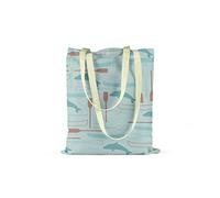 Bonamaison Printed Tote Bag, Reusable Grocery Bag, Shopping Bag, Machine Washable, Foldable, Canvas Cloth Bag with Handles, Size: 34x40 Cm