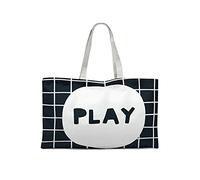 Bonamaison Printed Tote Bag, Reusable Grocery Bag, Shopping Bag, Machine Washable, Foldable, Canvas Cloth Bag with Handles, 47x42 Cm
