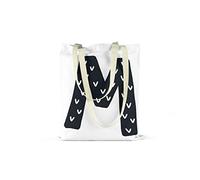 Bonamaison Printed Tote Bag, Reusable Grocery Bag, Shopping Bag, Machine Washable, Foldable, Canvas Cloth Bag with Handles, 48x55 Cm