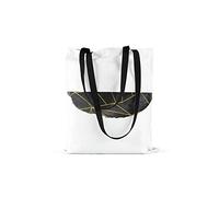 Bonamaison Printed Tote Bag, Reusable Grocery Bag, Shopping Bag, Machine Washable, Foldable, Canvas Cloth Bag with Black Handles, Size: 48x55 Cm