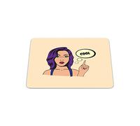 Bonamaison, Rectangle Pop Art Digital Printed Mouse Pad, Non-Slip Base, for Office and Home, Size: 22 x 18 cm
