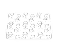 Bonamaison, Rectangular Digital Printed Mouse Mat Non-Slip Bottom for Office and Home Size: 22 x 18 cm