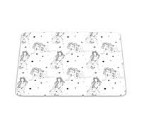 Bonamaison, Rectangular Digital Printed Mouse Mat Non-Slip Bottom for Office and Home Size: 22 x 18 cm