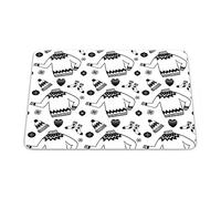 Bonamaison, Rectangular Digital Printed Mouse Mat Non-Slip Bottom for Office and Home Size: 22 x 18 cm