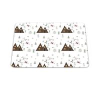 Bonamaison, Rectangular Digital Printed Mouse Mat Non-Slip Bottom for Office and Home Size: 22 x 18 cm