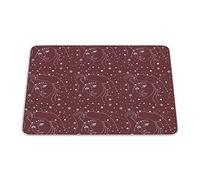 Bonamaison, Rectangular Digital Printed Mouse Mat Non-Slip Bottom for Office and Home Size: 22 x 18 cm
