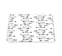 Bonamaison, Rectangular Digital Printed Mouse Mat Non-Slip Bottom for Office and Home Size: 22 x 18 cm