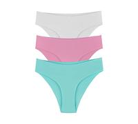 Bonamaison Woman Laser Cut Bikini Model Panties, 3 Pieces Set