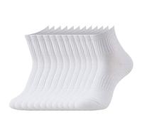 BONANGEL Women's White Ankle Quarter Socks Cushioned in Cotton for Men, for Trainer Running Sports Hiking Outdoors 6 Pairs