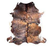 bonanza leathers Genuine Cowhide Rug Tricolor Brindle Size S/L/XL 5X6/6X7/7X8 FT (6X7)