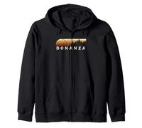 Bonanza, OR Vintage Evergreen Sunset Eighties Retro Zip Hoodie