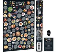 Bonanzana - Foodie's Scratch Off Poster - 70 x 42 cm - Feat. 80+ World Dishes - Culinary Specialities - Original Kitchen Gift Idea for Men, Women - SMFOO