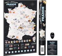 Bonanzana - Scratch Map of French Cheeses - 70 x 42 cm - Poster Scratch Card - With 75 Cheeses, Wine Pairings & 10 Dishes - Christmas Birthday Gift Idea - SMFRG