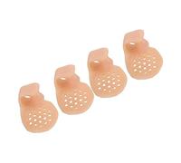 Bonarty 2 Pairs of Little Toes Separators for Bunions - Toe Spacers, Soft Gel Silicone Toe Straightener, Correct Toes and Bunion Relief - with Hole,With Hole
