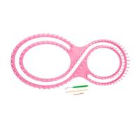 Bonarty 8 Shaped Knitting Loom Set Long Knitting Board Weave Loom Craft Yarn Kit DIY Tool with Crochet Hooks Knitting Needles for Hat Scarf Shawl Sweater Sock