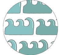 Bonateks, Round Digital Printed Mouse Pad, Non-Slip Base, for Office and Home, Diameter:22cm