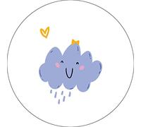 Bonateks, Round Digital Printed Mouse Pad, Non-Slip Base, for Office and Home, Diameter:22cm