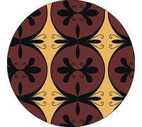 Bonateks, Round Digital Printed Mouse Pad, Non-Slip Base, for Office and Home, Diameter:22cm