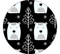 Bonateks, Round Digital Printed Mouse Pad, Non-Slip Base, for Office and Home, Diameter:22cm