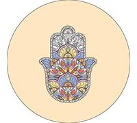 Bonateks, Round Digital Printed Mouse Pad, Non-Slip Base, for Office and Home, Diameter:22cm