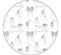 Bonateks, Round Digital Printed Mouse Pad, Non-Slip Base, for Office and Home, Diameter:22cm