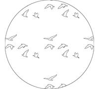 Bonateks, Round Digital Printed Mouse Pad, Non-Slip Base, for Office and Home, Diameter:22cm