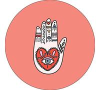 Bonateks, Round Digital Printed Mouse Pad, Non-Slip Base, for Office and Home, Diameter:22cm
