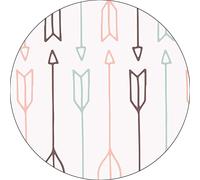 Bonateks, Round Digital Printed Mouse Pad, Non-Slip Base, for Office and Home, Diameter:22cm