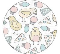 Bonateks, Round Digital Printed Mouse Pad, Non-Slip Base, for Office and Home, Diameter:22cm