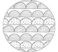 Bonateks, Round Digital Printed Mouse Pad, Non-Slip Base, for Office and Home, Diameter:22cm