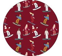 Bonateks, Round Digital Printed Mouse Pad, Non-Slip Base, for Office and Home, Diameter:22cm