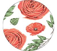 Bonateks, Round Digital Printed Mouse Pad, Non-Slip Base, for Office and Home, Diameter:22cm