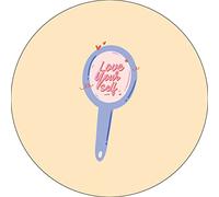 Bonateks, Round Digital Printed Mouse Pad, Non-Slip Base, for Office and Home, Diameter:22cm